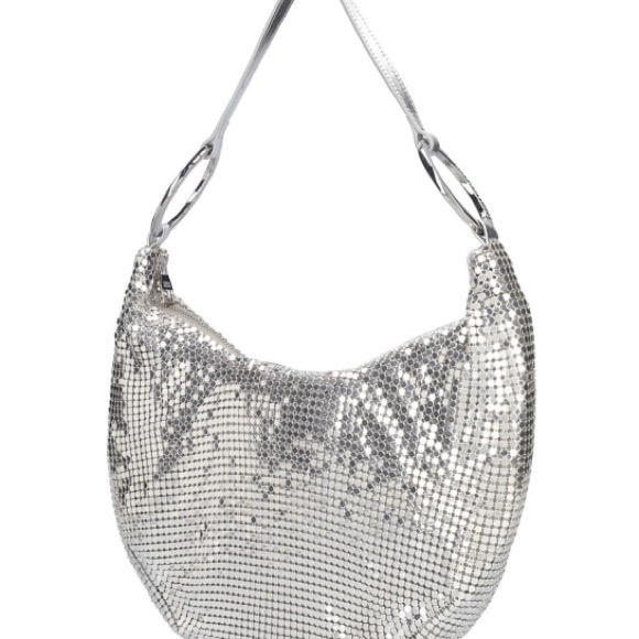 Metallic Sequined hobo style shoulder bag - Picture 2 of 8